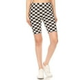 thumbnail image 2 of Womens High Waist Ultra Soft Printed Fashion Biker Shorts, 2 of 6