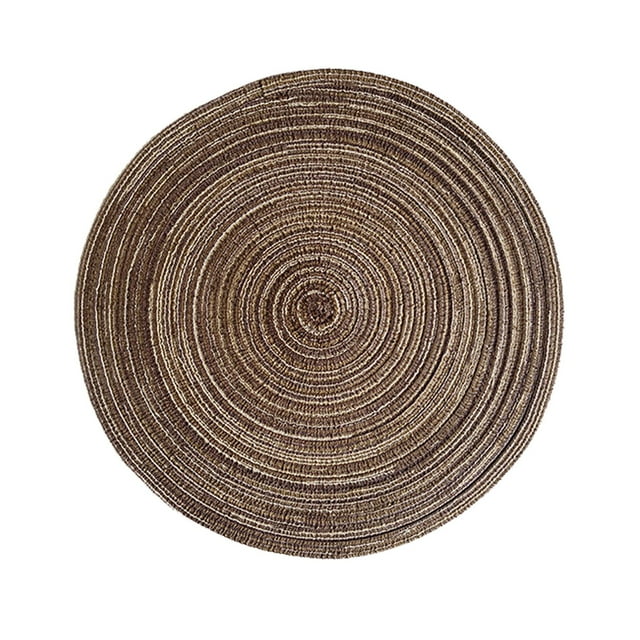 GUANGHONG Wind Placemat Round Woven Insulated Tray Mat Decorative Prop Mat Household Hot Mat 38cm Small Kitchen Table Set for 4 under 150