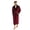 Burgundy/Black, variant on Mens Fleece Robe, Plush Shawl Collar Two Tone Bathrobe Mid Length(Black/Dark Grey, Small-Medium)
