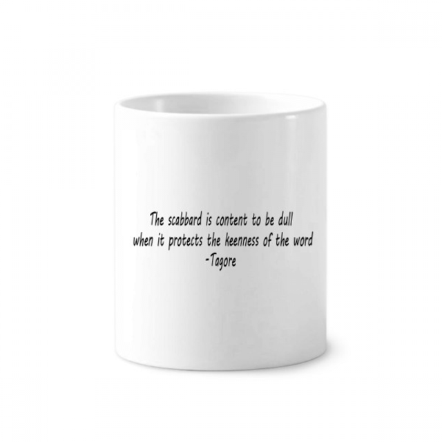 Qoutes Healing frases vaina proteger agudeza Cepillo de dientes titular de la pluma Mug de ceramica blanca taza 350ml