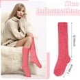 thumbnail image 4 of Fuzzy Socks for Women 4 Pairs Knee Fuzzy Socks Soft Warm High Socks Plush Winter Long Socks, 4 of 6