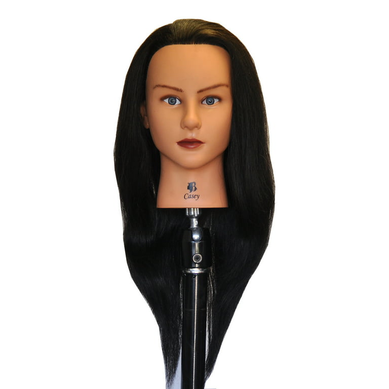 Mannequin Head with Human Hair 100% Real Hair Manikin Cosmetology