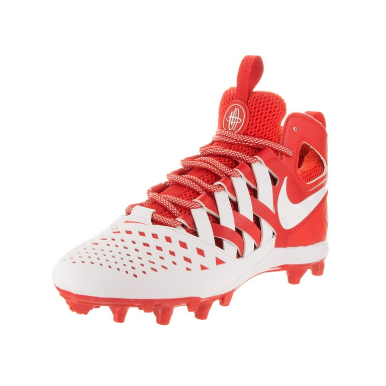 Nike Men s Huarache V Lax Mid Lacrosse Cleats Challenge Red White 11.5