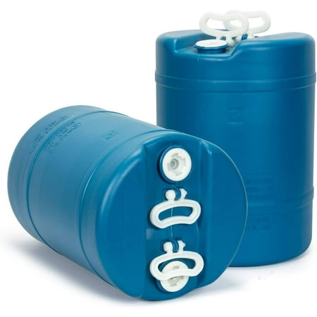 15 Gallon Emergency Water Storage Barrel, Preparedness Supply, Water Tank Drum Container, Portable, Reusable, BPA Free, Food Grade Plastic