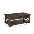 thumbnail image 2 of FurniFact Walnut Lift Top Cocktail Table – Rustic Coffee Table with Storage Shelf, 2 of 6