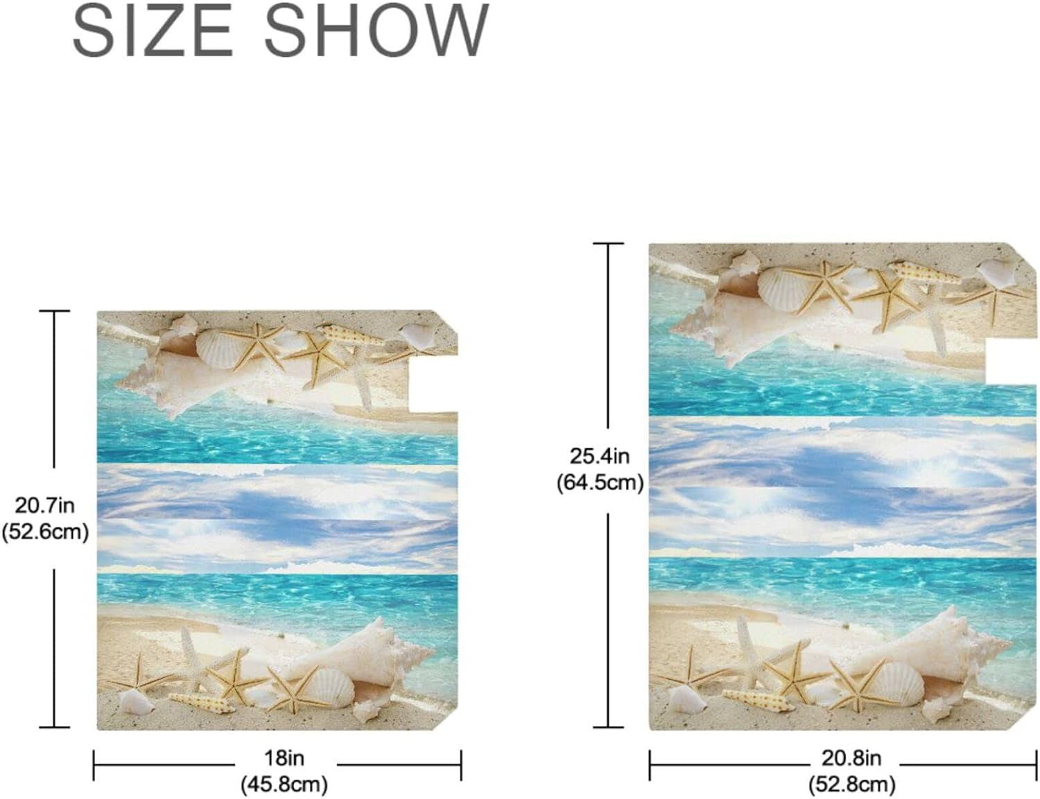 Beach Sunny Sky Mailbox Cover Summer Starfishs Seashells Mailbox Covers Magnetic Large Oversized 21"X25.5" Mailbox Wraps Post Letter Box Cover Garden Decorations