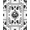 Black And White, Pattern 6, variant on ODIKA 8'x10' Washable Area Rug Stars Tarot Border Divination Mushroom Runway Gothic Boho Snake Playful for Dining Room, Large Office, Lounge, Non-Slip Chair-Friendly Mat