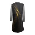 thumbnail image 4 of EQWLJWE Robe pour Femmes à Paillettes Décontractée Longue en Maille Manches en Gaze Imprimée Col en V Ample Mi-Longue Mini Robe, 4 of 4