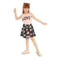 thumbnail image 2 of LittleSpring Pink Floral Tank Top and Skirt Set, Little Girls' Casual Outfit, Size 7-8, 2 of 7