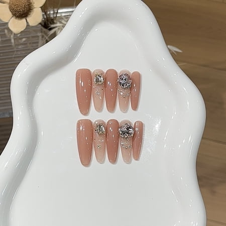 [Low-key white and rich beauty] Temperament naked rose pink tone white opal sequins K9 stack diamonds wearing armor