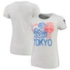 Women's White Team USA Toyko 2020 Sun Tide and Surfing Short Sleeve T-Shirt
