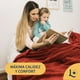 thumbnail image 5 of Cobija Queen, Frazada Ultra Suave, 100% Microfibra de Poliéster Premium (Rojo) Laila Comfort., 5 of 8