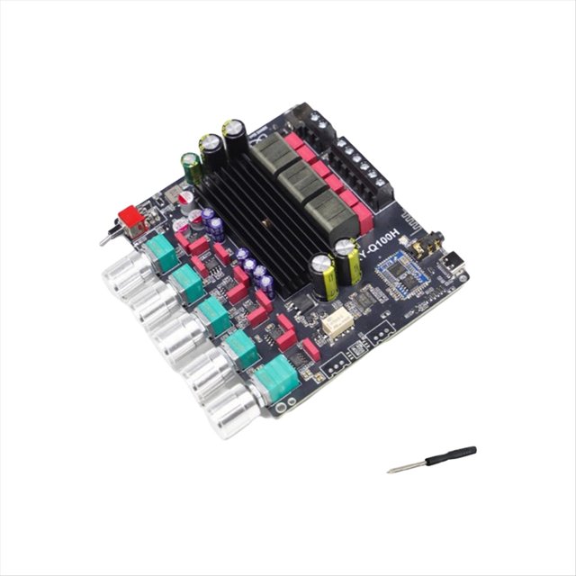 Placa Amplificadora Bluetooth XY-Q100H de 2.1 Canales, 50 W X 2 + 100 W, Módulo de Audio para Subwoofer TPA3116.