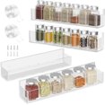 thumbnail image 1 of SHIQI-4 Pack Spice Rack Organizer for Cupboard with Spices Drawer Jars Racks of Space-Saving Pantry Over The Door Shelf Plate Kitchen Cabinet Wall Mount (4), 1 of 4