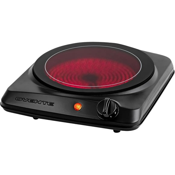 Quemador individual de infrarrojos para encimera OVENTE BGI101B 1000W