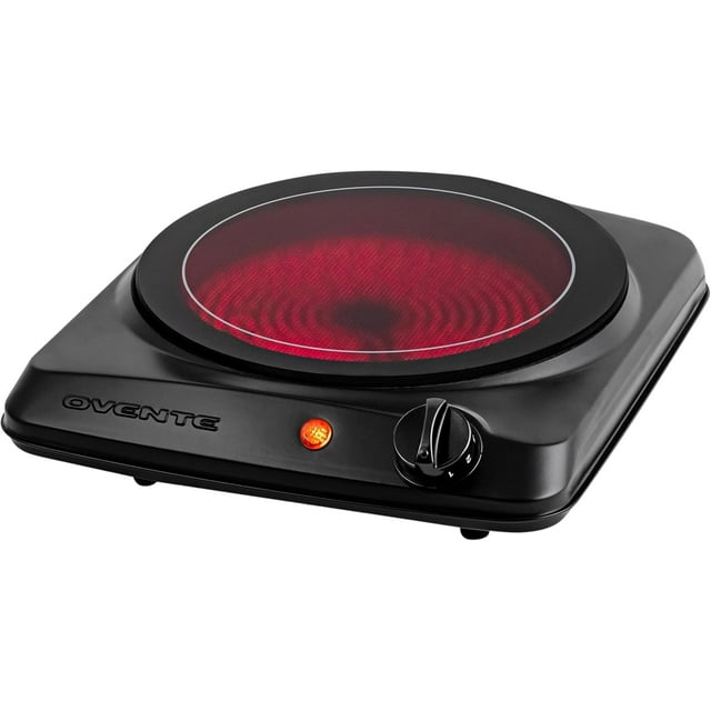 Quemador individual de infrarrojos para encimera OVENTE BGI101B 1000W