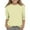 Yellow, variant on breaise 3/4 Sleeve Tops for Girls Solid Color Crewneck Casual Shirts Three Quarter Length Loose Fit Summer Blouses 3-12Years