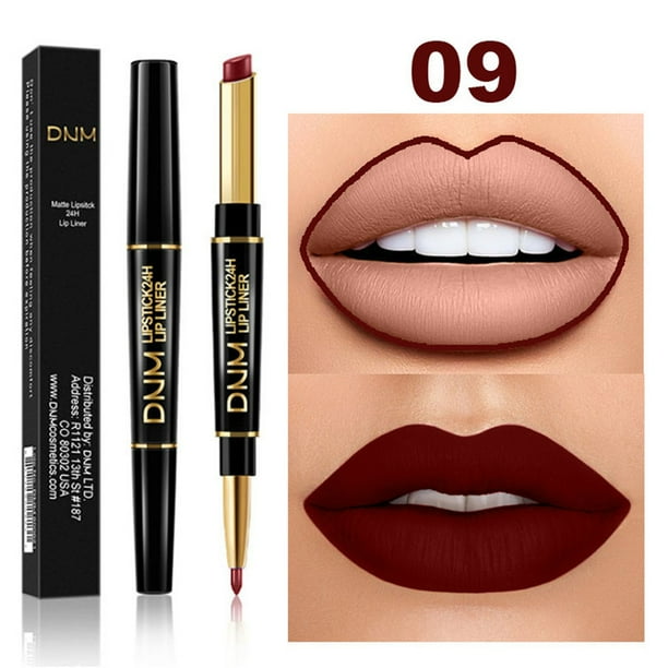 Puntoco Lápiz labial 2 en 1 Delineador de labios Tinte delineador de labios Juego combinado de lápiz labial y delineador de labios Lápiz delineador de labios Juego de lápiz labial 2 en 1 y delinea