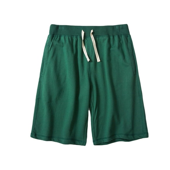 pstuiky Pantalones cortos para hombre, Pantalones cortos casuales de moda para hombre con cordón, cintura elástica, bolsillos laterales lisos Pantalones cortos cargo