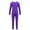 Purple, variant on Kids Girls Long Sleeve Ballet Gymnastic Leotard Full Length Jumpsuit Unitard Solid Color Dancewear,Sizes 3-14 Grey 9-10