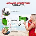 thumbnail image 3 of Megáfono Altavoz Ligero 30W Pyle, Bullhorn con Volumen Ajustable, Sirena Incorporada, Alcance de 800 Metros, Ideal para Deportes en el Exterior, Animación y Eventos, Verde, 3 of 7