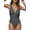 Dark Grey, variant on Bathing Suits for Women One Piece Tummy Control Swimsuits Sexy V Neck Cross Back High Waisted Racerback Athletic Monokini Swimwear Black XL