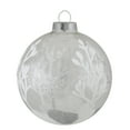 thumbnail image 4 of 4ct Silver and Clear Glass 2-Finish Christmas Ball Ornaments 3.25-Inch (80mm), 4 of 5