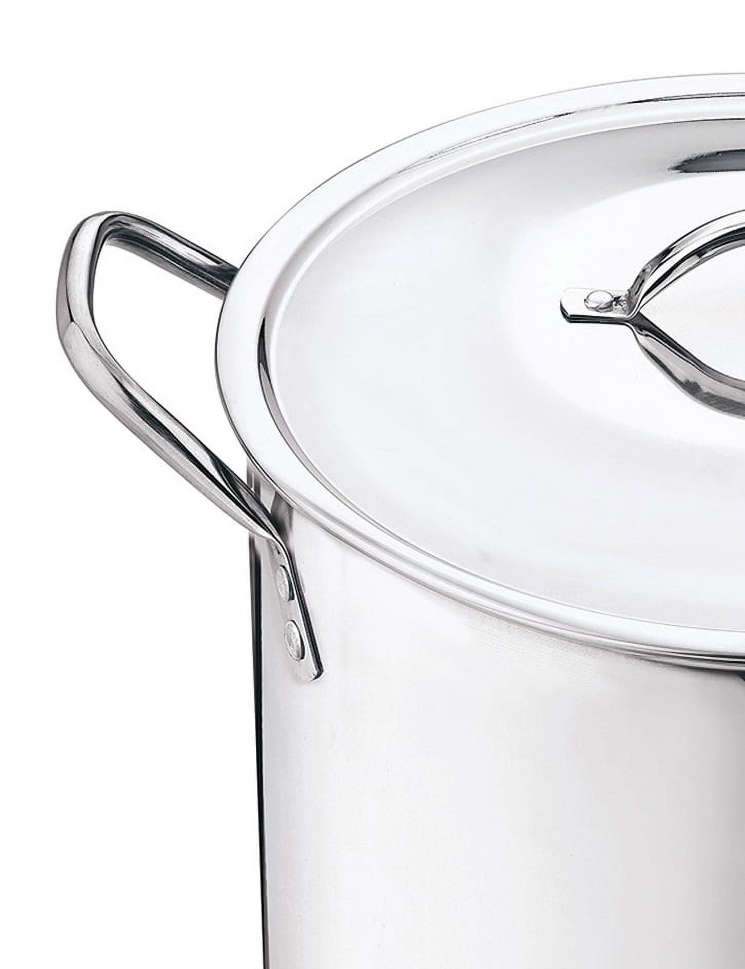 Mainstays 8-Qt Stainless Steel Stock Pot with Metal Lid