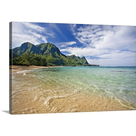 North Shore Monogram - Great BIG Canvas M Swiet Productions Premium Thick-Wrap Canvas entitled Hawaii, Kauai, North Shore, Tunnels Beach, Bali Hai Point