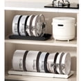 thumbnail image 3 of Riousery Pots and Pans Organizer Expandable Cookware Rack Adjustable Pan Organizer for Kitchen Black, 3 of 9