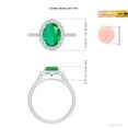 thumbnail image 4 of ANGARA Natural Prong-Set Oval 1.5 ct Emerald Halo Ring with Diamonds in 14K White Gold for Women (Size-9x7mm) | May Birthstone, Birthday, Anniversary, Jewelry Gift for Women | Natural Emerald Ring, 4 of 8
