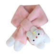 thumbnail image 2 of BXJX Girls Plush Scarf, Lightweight Casual Thermal Thick Neck Warmer for Winter Pink Size Free Size, 2 of 6