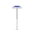 thumbnail image 3 of Angara Natural 0.8 Ct. Tanzanite with Diamond Halo Ring in 14K White Gold for Women (Ring Size: 12), 3 of 9