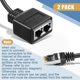 thumbnail image 2 of 2 pcs RJ45 Ethernet Cable Network Adapter Ethernet Splitter Adapter Ethernet Extension Double Network Splitter, 2 of 5