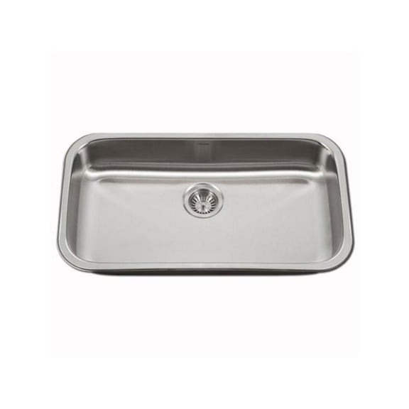 Houzer AU3018-55-1 32 x 5 in. ADA Compliant Undermount Deep Large Single Bowl Kitchen Sink - Stainless Steel