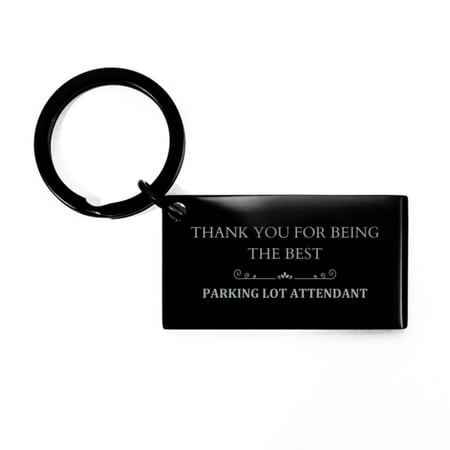 Unique Engraved Parking Lot Attendant Keychain - Thank You for Being the Best - Perfect Gift for Christmas, Graduation, and Veterans Day