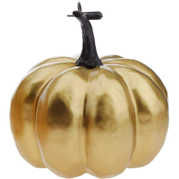 Halloween Artificial Fake Black Foam Pumpkins Autumn Fall Harvest Farmhouse Table Kitchen Thanksgiving Party Realistic Photography Props