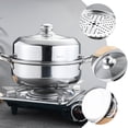 thumbnail image 2 of Vaporera de alimentos multifuncional Herramienta de cocina al vapor Olla de vapor multiusos de acero inoxidable, 2 of 6
