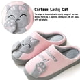 thumbnail image 4 of Knivor Cat Cartoon Scuff House Slippers for Women Cute Animal Fuzzy Fleece Lined Slip On Non Slip Thick Sole Indoor Outdoor Winter Couple Slippers, 4 of 9