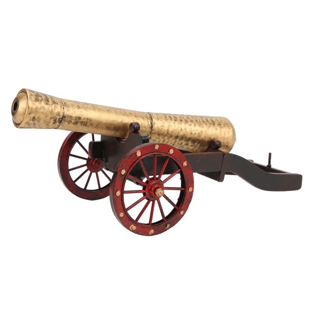 Modèle Rétro, Roue Rouge Confortable Texture Canon Accessoires Modèle Matériel Fer DIY Intéressant Petit Mignon pour Tables pour Étagères