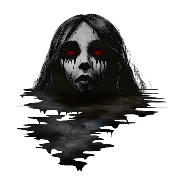2 pegatinas de fantasmas de Halloween, calcomanías de pared de PVC, calcomanías de fantasmas aterradores, pegatinas de suelo para decoración de