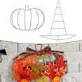 thumbnail image 3 of Bgsha Witch Hat Pumpkin Shaped Wreath Frame Fall Decor Halloween Front Door Hanging, 3 of 8