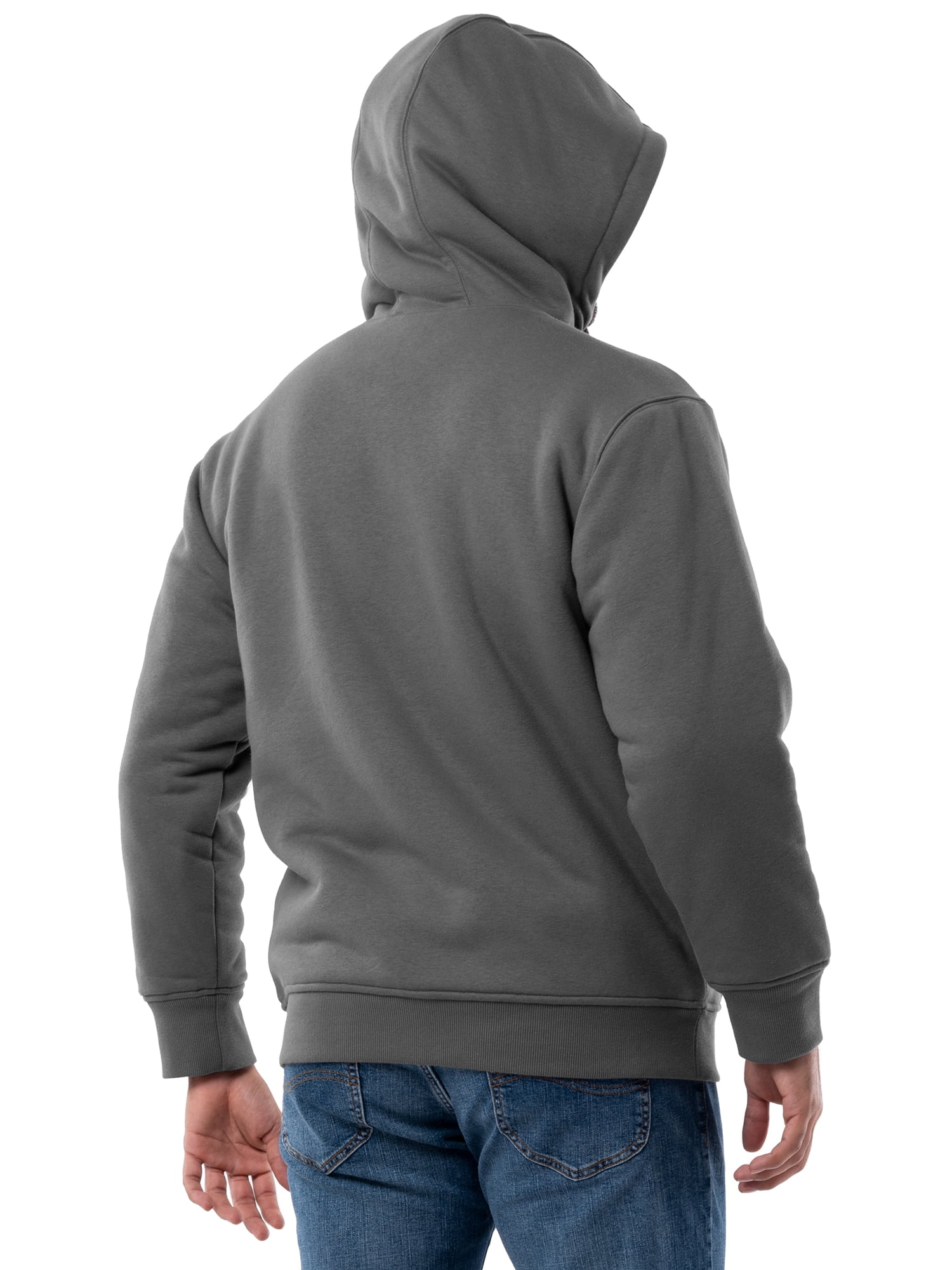 Wrangler Workwear Men's & Big Men's Full Zip Sherpa Lined Hooded Sweatshirt, Sizes S-5XL