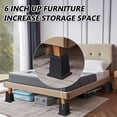 thumbnail image 6 of 6 Inch Bed Risers, Heavy Duty Furniture Risers for Desk, Chair, Table or Sofa, Couch Lift Risers 4 pack Black, 6 of 6