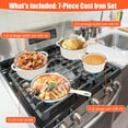 thumbnail image 2 of Juego de utensilios de cocina de hierro fundido esmaltado antiadherente QuliMetal, 7 piezas de ollas y sartenes con tapa, sartén, cacerola, olla holandesa redonda y saludable para hornear pan de masa, 2 of 5
