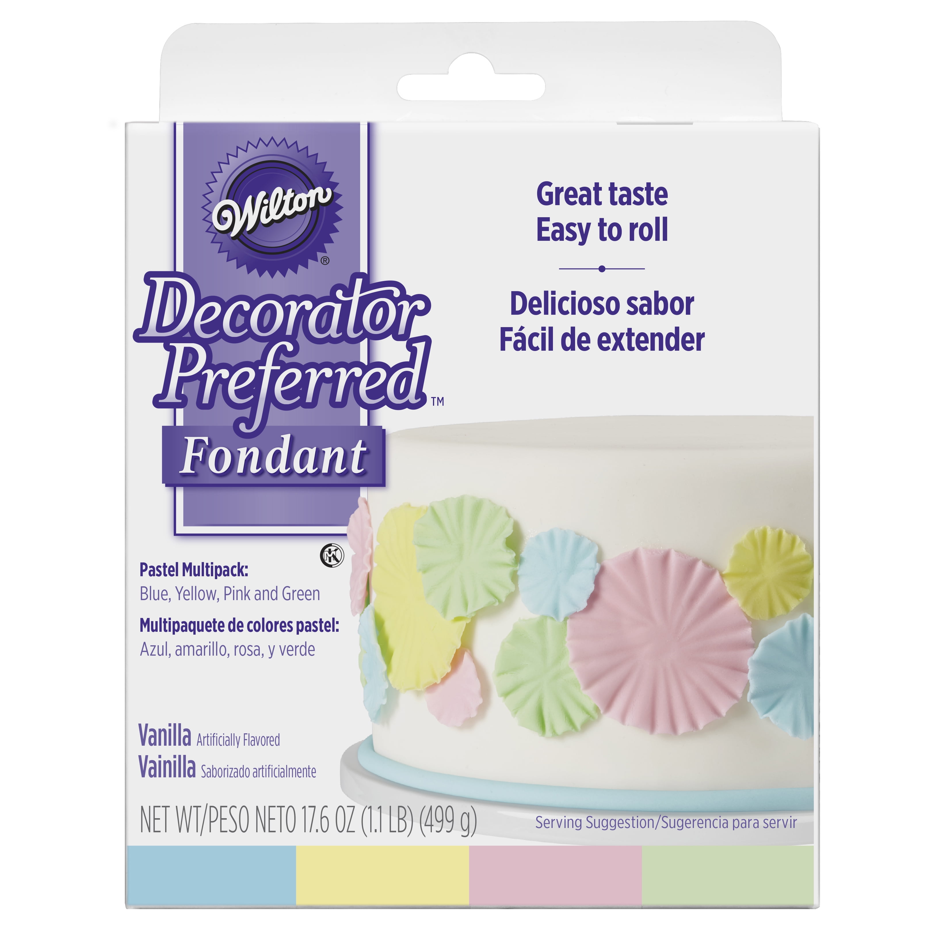 Wilton Decorator Preferred Pastel Fondant, 4Pack Fondant Icing