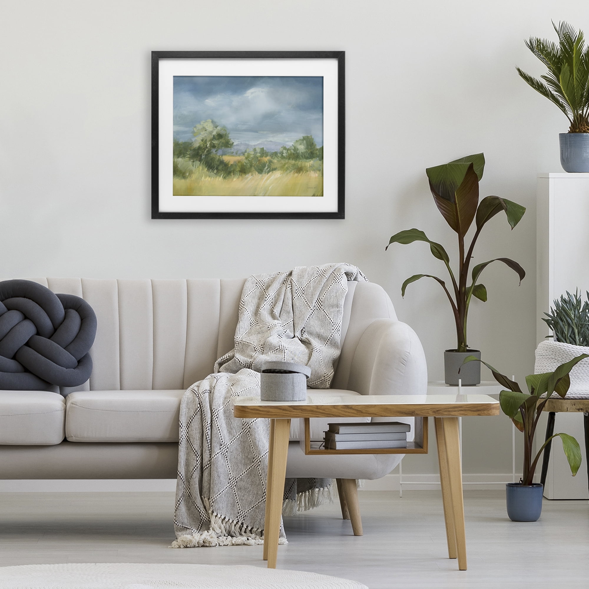 Stupell Industries Whispering Winds Countryside Black Framed Print Under Glass, design by Danhui Nai