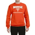 thumbnail image 2 of Nurse the Hardest Job You'll Ever Love | Mens Pop Culture Crewneck Graphic Sweatshirt, Orange, Large, 2 of 3