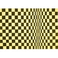 thumbnail image 1 of Ahgly Company Indoor Rectangle Checkered Yellow Modern Area Rugs, 2' x 5', 1 of 4