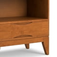 thumbnail image 2 of Harper 60 inch x 24 inch Solid Wood Mid Century Modern Bookcase with Storage in Teak Brown, 2 of 13
